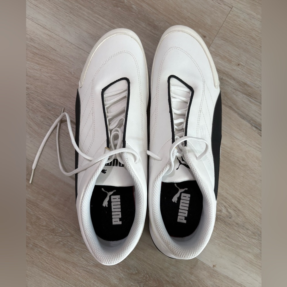 Puma Ferrari Men's White and Black Sneakers